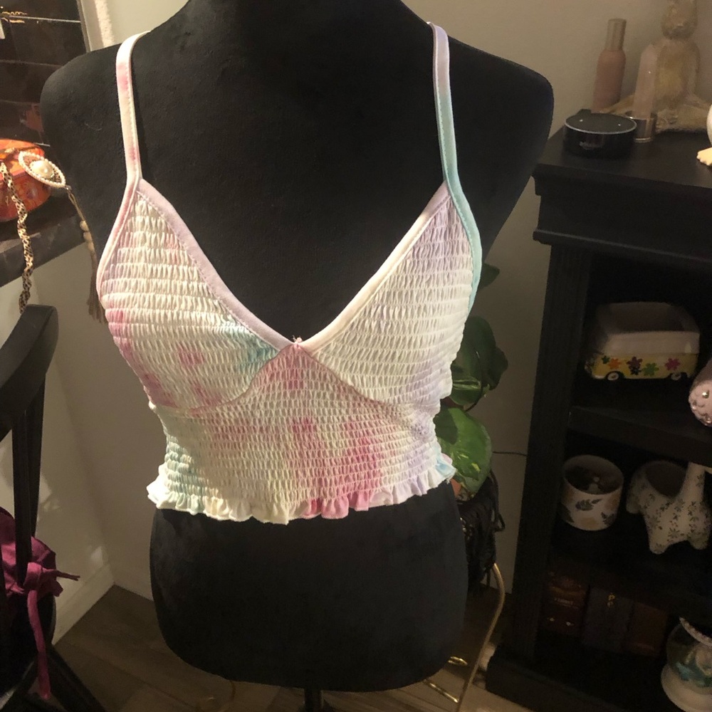 Tie-dye crop tank